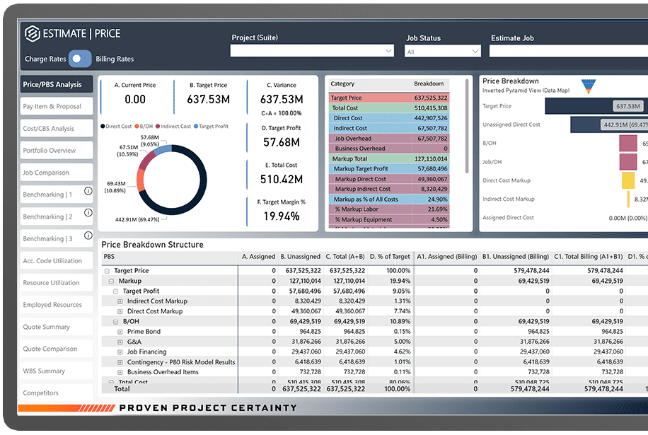 A screenshot of InEight Estimate.