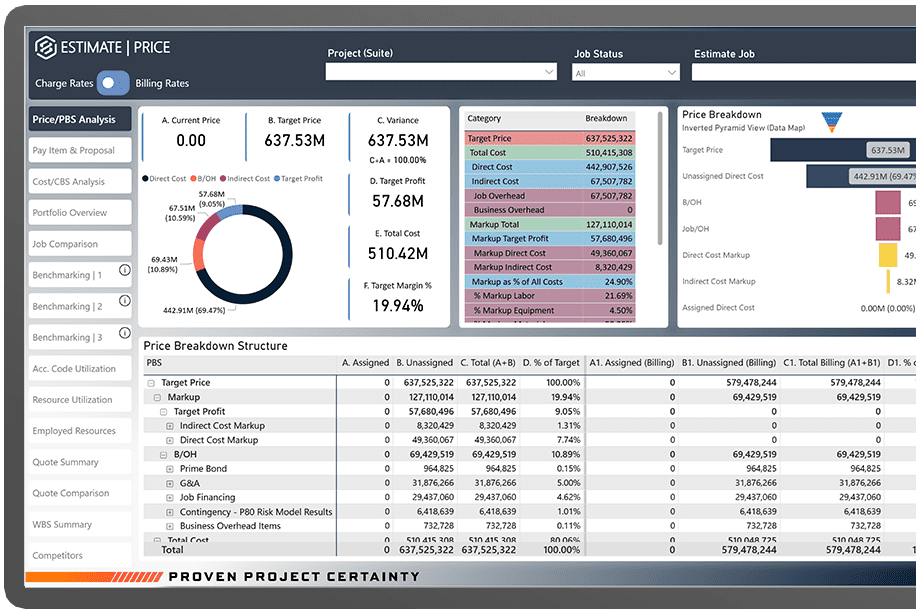 A screenshot of InEight Estimate.